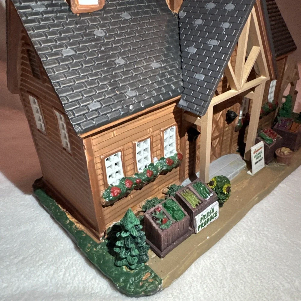 Lemax Porcelain Barn From Wegmans Organic Farm Christmas Village‎ NO LIGHT CORD